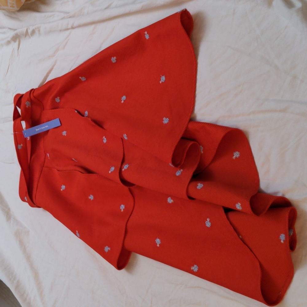 Bellenista S textured floral embroidered layered asymmetrical skirt